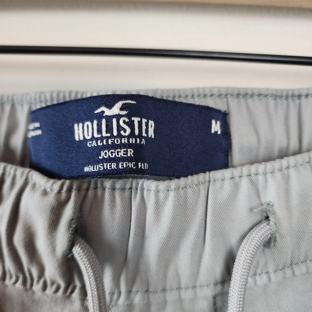 Hollister Epic Flex Jogger Pants sz M light gray